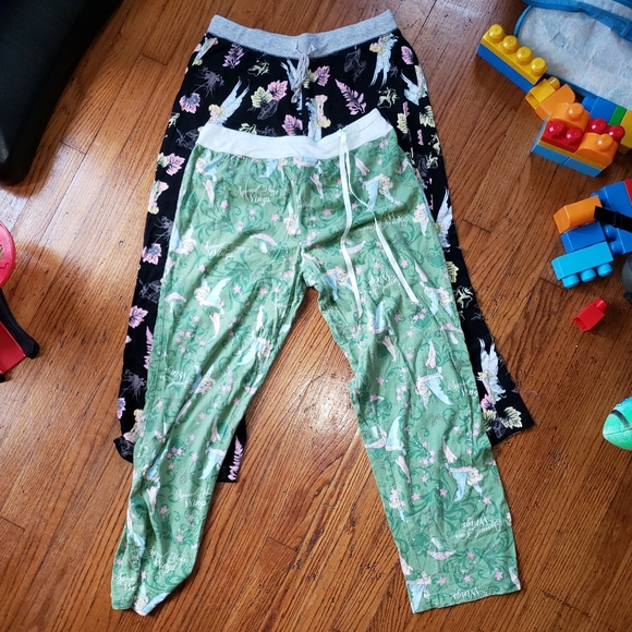 2 Tinkerbell Sleep Pants sz Small - Picture 2 of 12